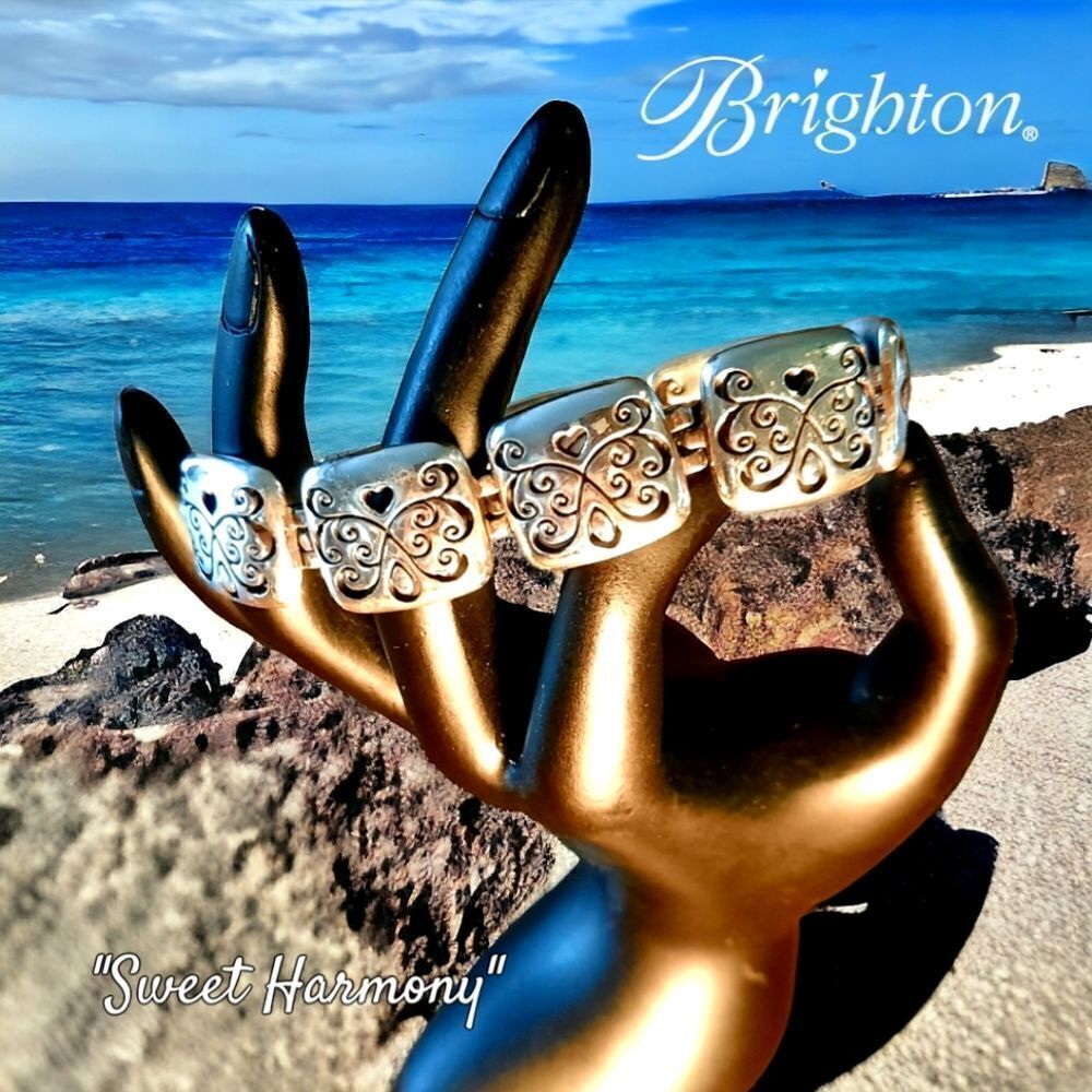 BRIGHTON "Sweet Harmony" Vintage Cut-Out Scroll Bracelet